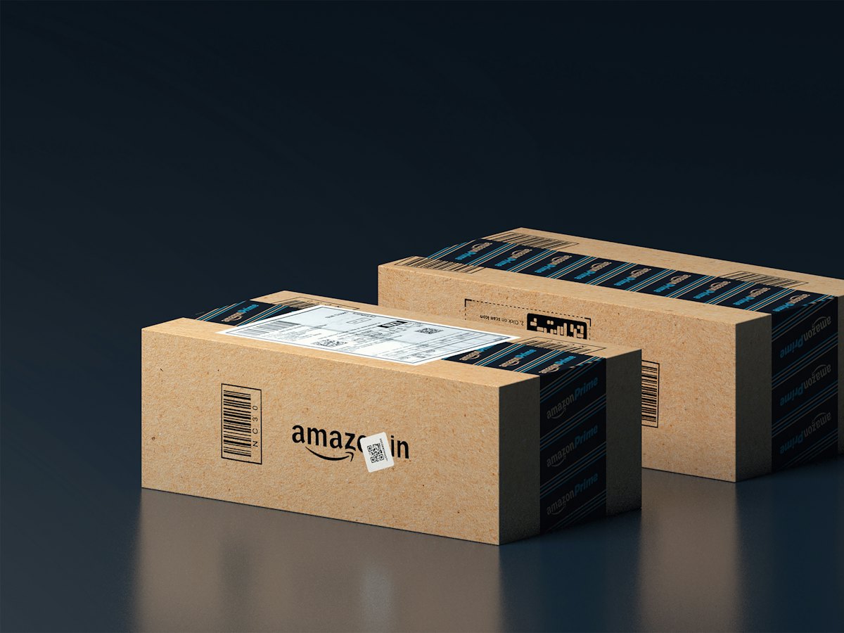 Two Amazon delivery boxes