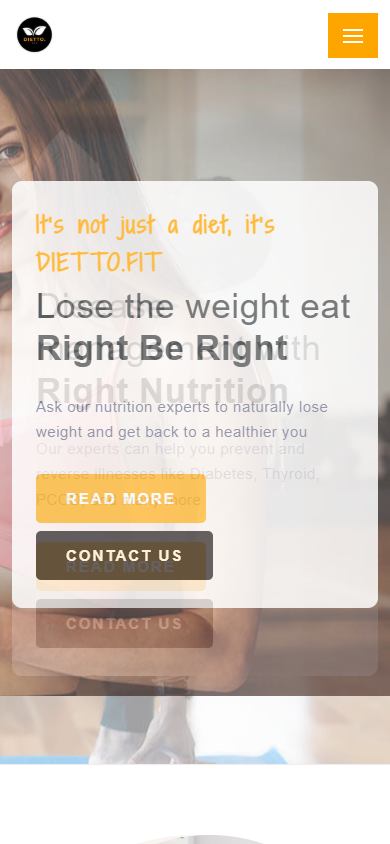DIETTO.FIT website on a phone