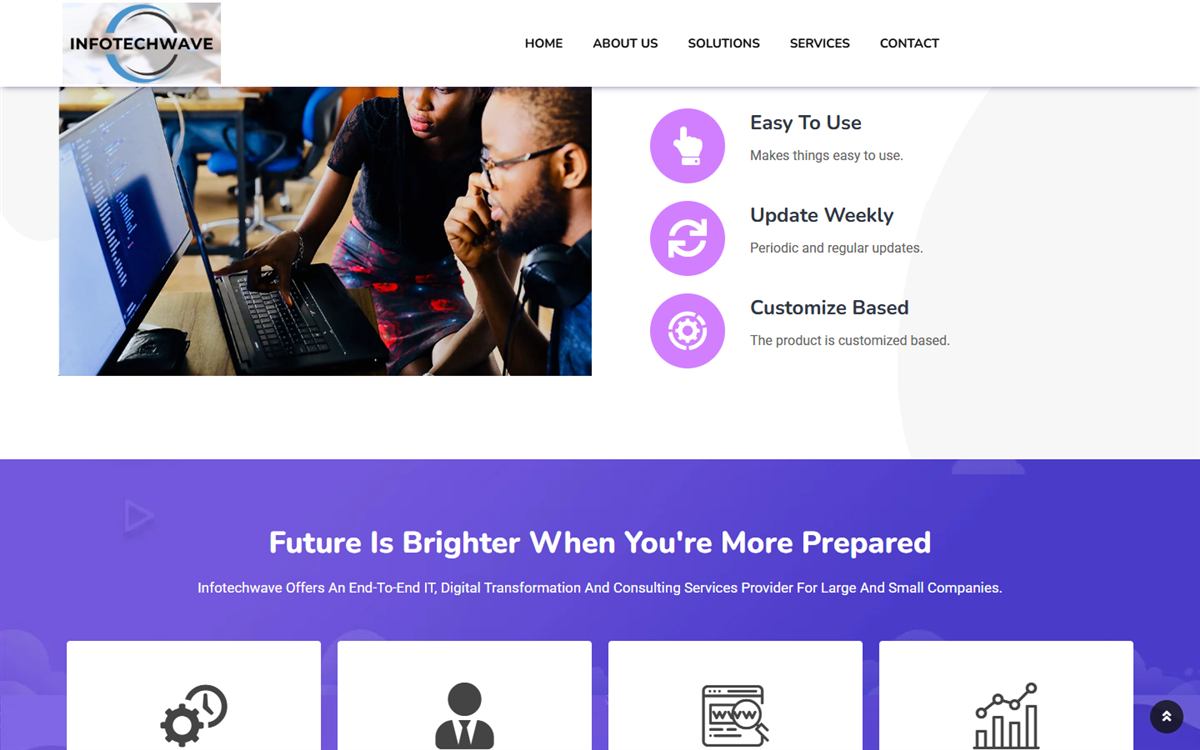 Info Tech Wave website: services section