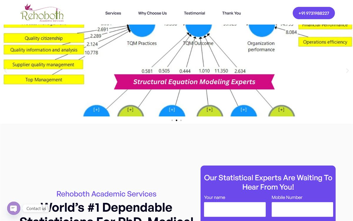 Landing page: Statistical analysis campaign