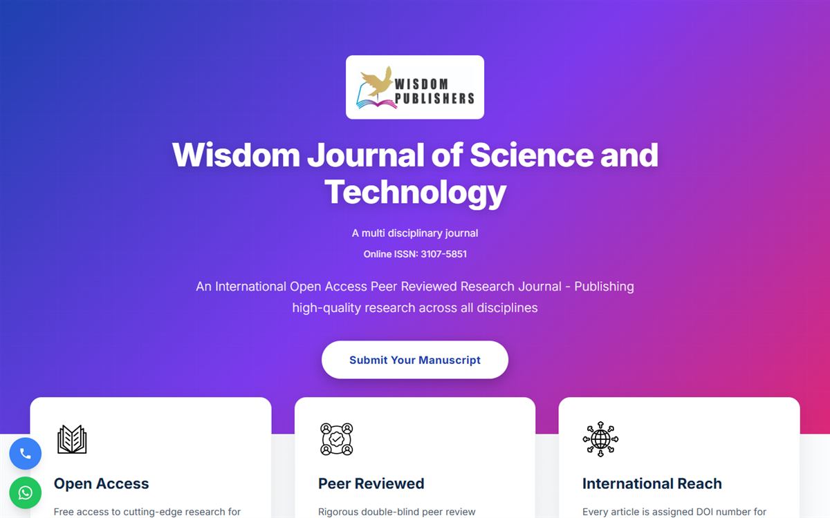 Landing page: Wisdom Journal of Science and Technology